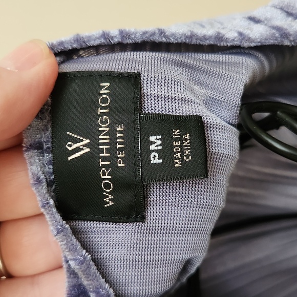 Grey velvet top-M - Picture 4 of 4